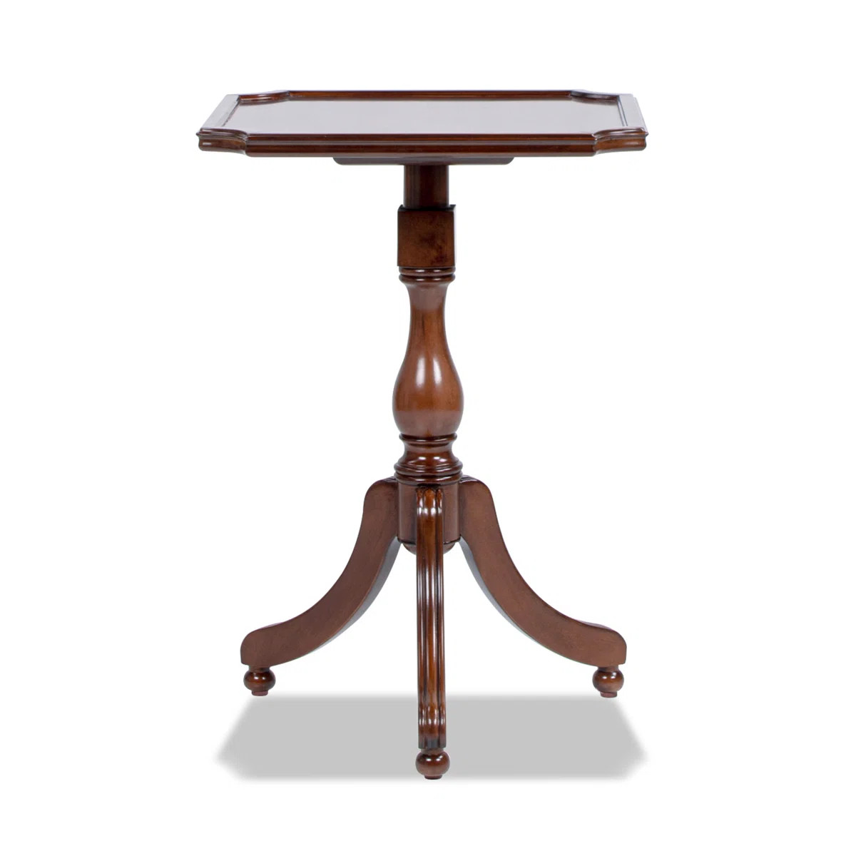 World Menagerie Abrey 19" Elegant Wood Turned Pedestal Side Table | Wayfair | Wayfair North America