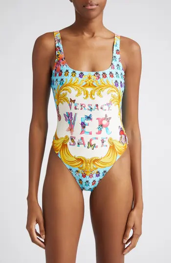 x Dua Lipa Butterfly Print One-Piece Swimsuit | Nordstrom