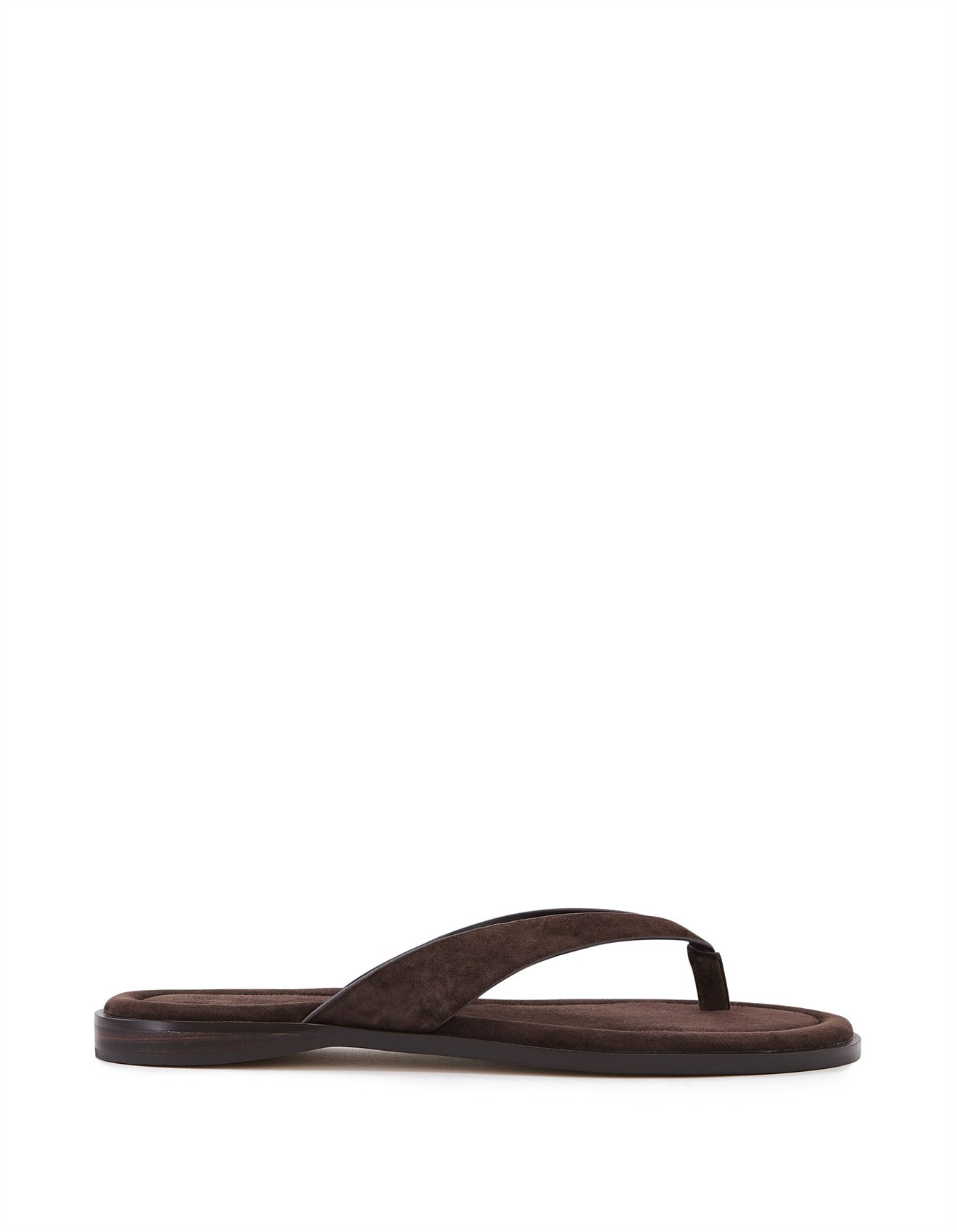 Ethel Espresso Leather Thong | David Jones (Australia & New Zealand)