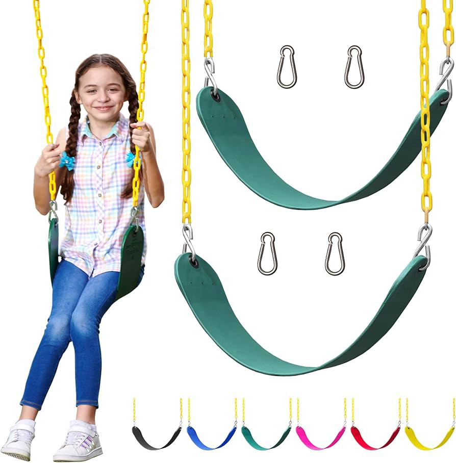 Jungle Gym Kingdom Swings for Outdoor Swing Set - Pack of 2 Swing Seat Replacement Kits with Heav... | Amazon (US)