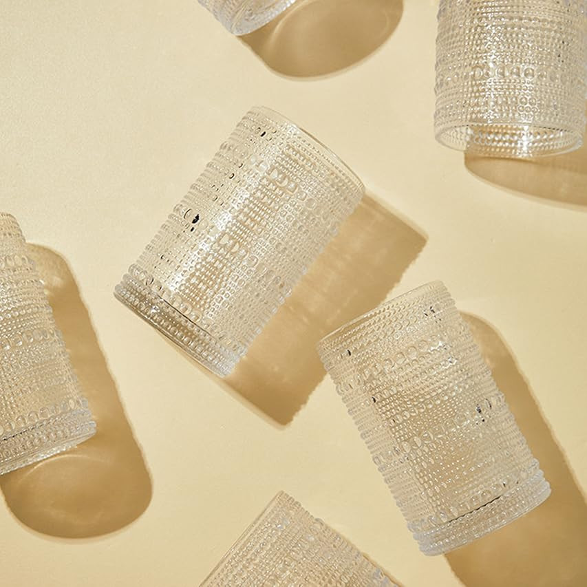 Darware Little Hobnail Drinking Glasses (6oz, 4pk, Clear); Old-Fashioned Beverage Glasses for Tablet | Amazon (US)