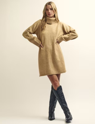 Knitted Roll Neck Mini Jumper Dress | Marks & Spencer (UK)
