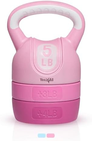 Yes4All Kettlebell Sets - Adjustable Kettlebell Set for Strength Training - Kettlebells Adjustabl... | Amazon (US)