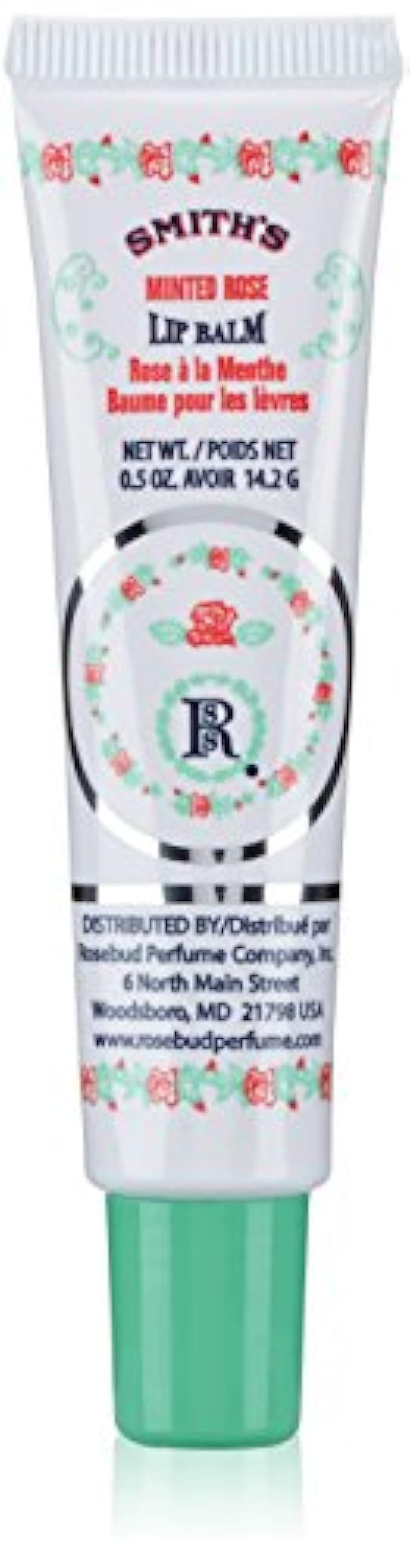 Smith's Rosebud Perfume Co. Minted Rose Lip Balm in a Tube .5 oz | Amazon (US)