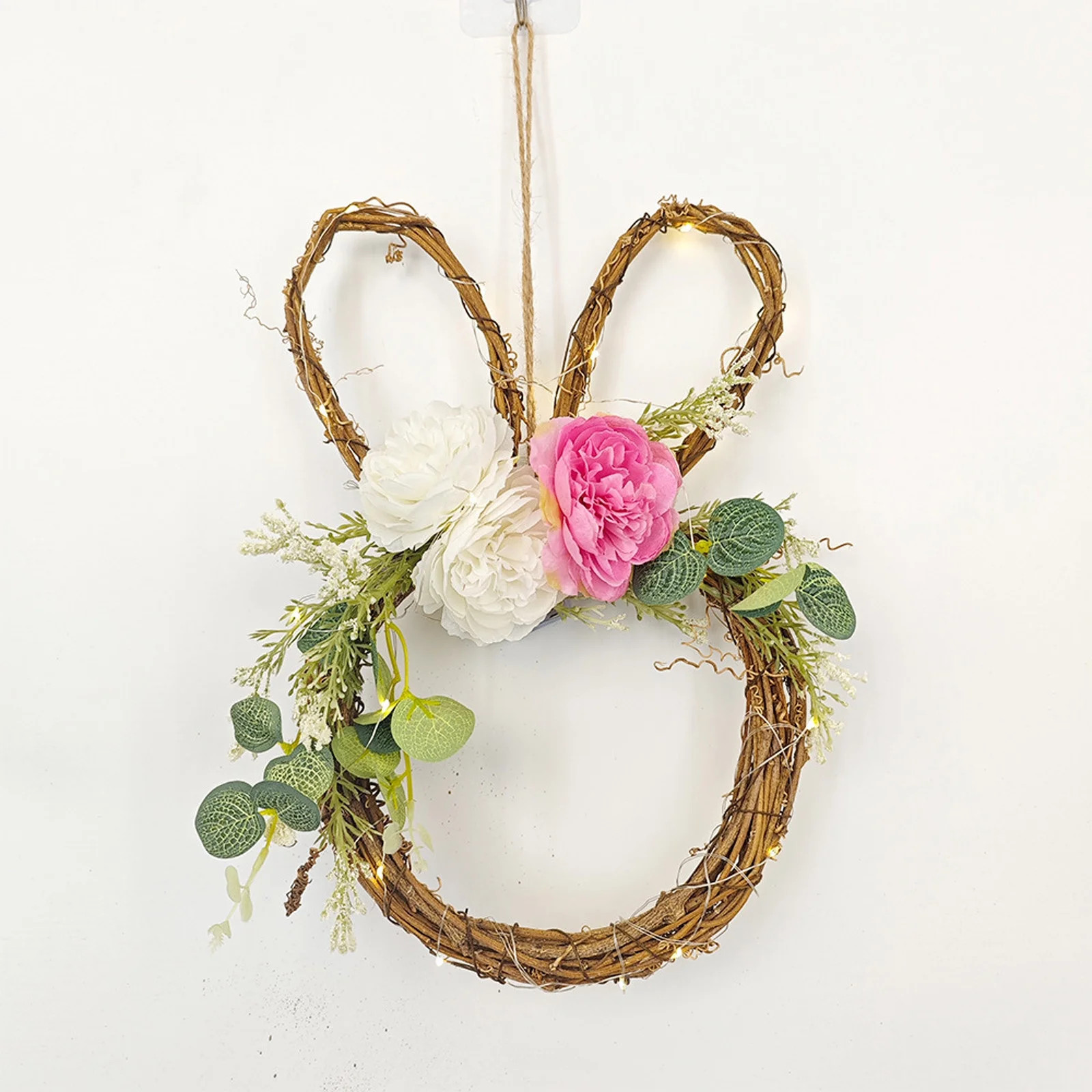 mtvxesu Easter Decorations, Easter Wreath Rabbit Ear Decoration Door Hanging Vines Wreath | Walmart (US)