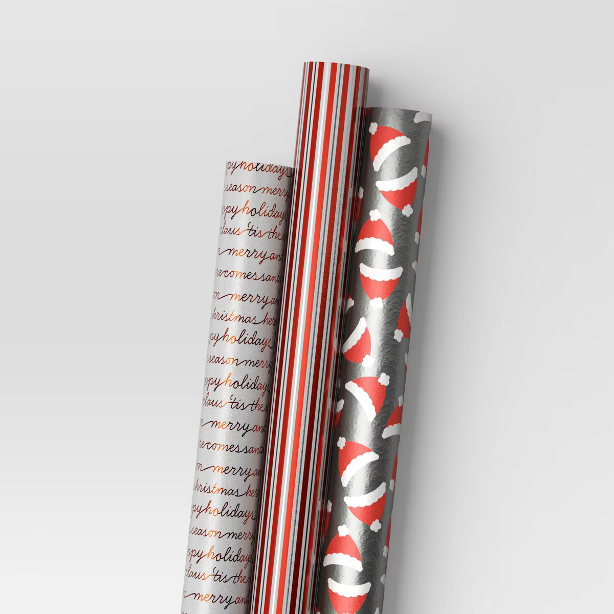 30" 3pk Christmas Premium Wrap Pack Red/White/Silver - Wondershop™ | Target