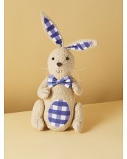 17in Bunny With Gingham Print | Decorative Objects | HomeGoods | HomeGoods