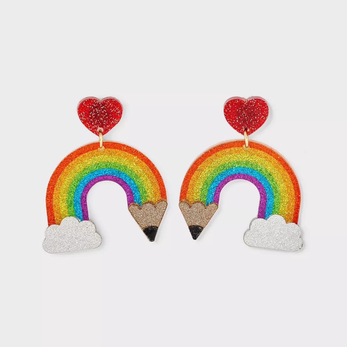 Back to School Rainbow Pencil Drop Earrings | Target
