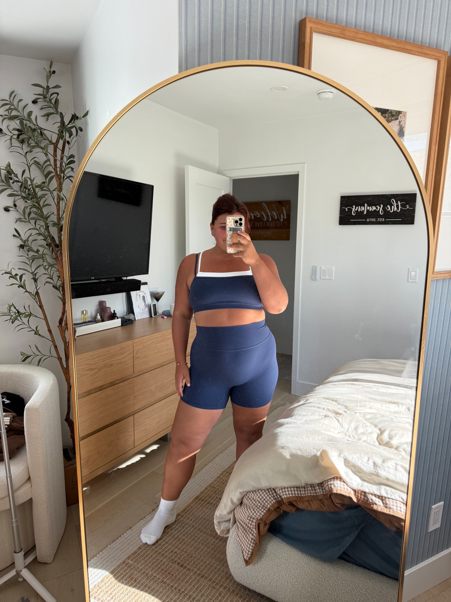 This layered bra just launched in wine and is going to sell out IMMEDIATELY so get it while on sale and in stock! I love this set so much, I wear a L in top, XL in bottom 💙

#LTKActive #LTKSaleAlert #LTKMidsize