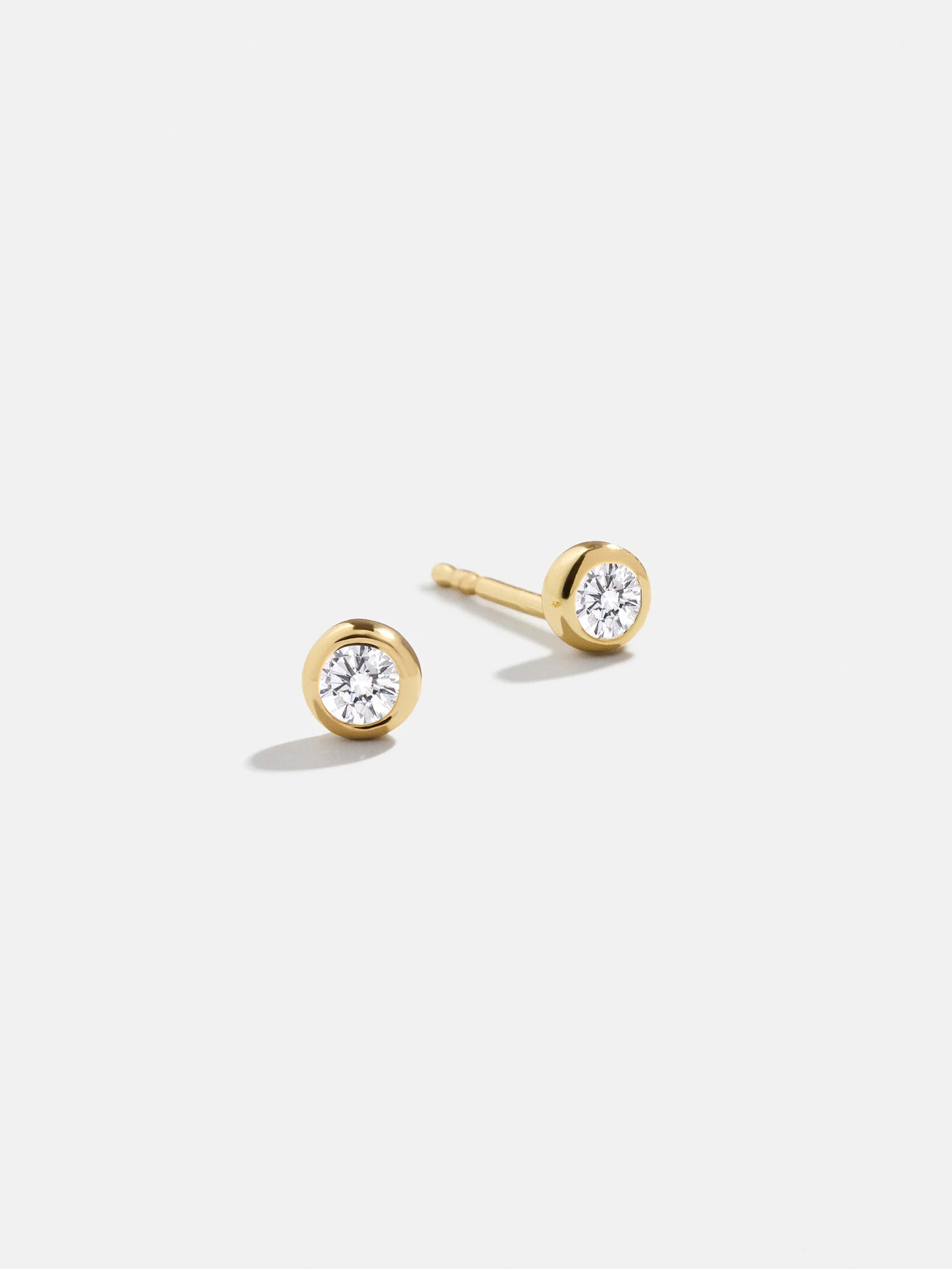 18K Gold Vermeil Birthstone Stud Earrings - Crystal | BaubleBar