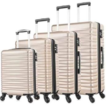 Fridtrip 4 Pieces Luggage Sets Hardshell Suitcase Carry On Luggage With Spinner Wheels (4 PCS ABS, W | Amazon (US)