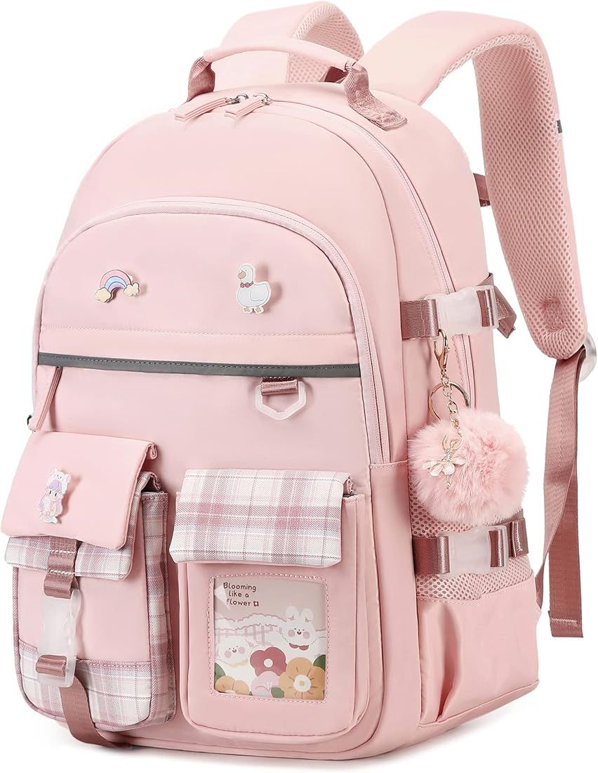 KIDNUO Backpack for Girls, 15.6 Inch Laptop School Bag Kids Kindergarten Elementary College Backp... | Amazon (US)