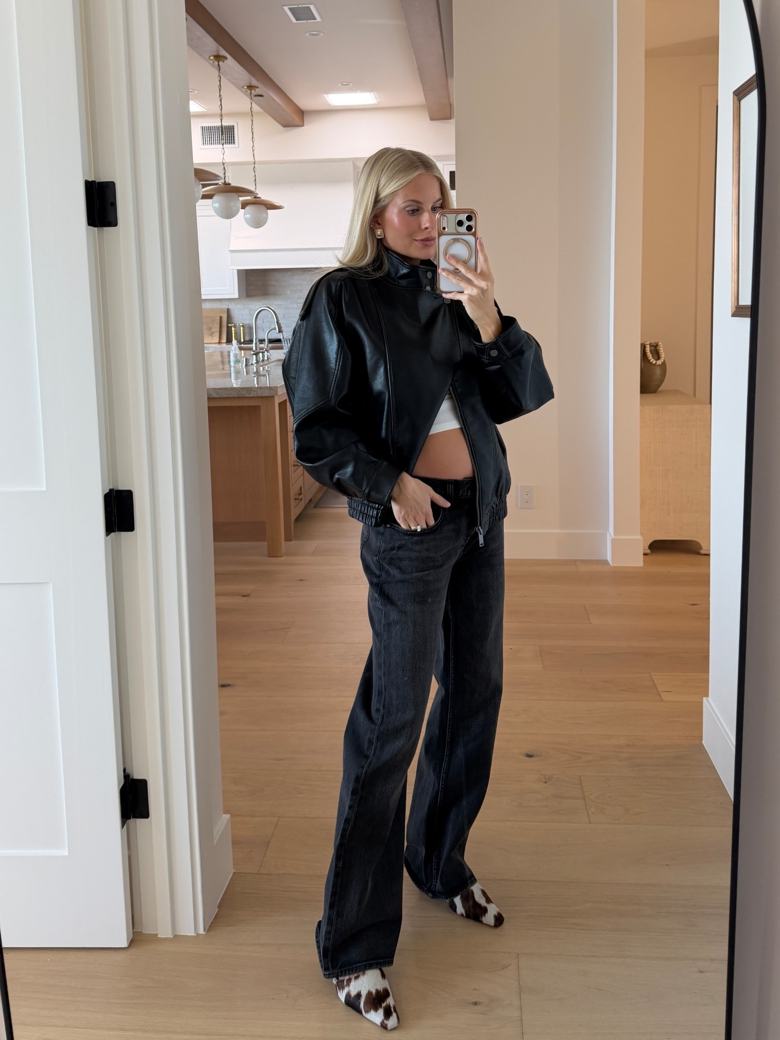 Code AFKATHLEEN for an additional 15% off! Wearing a small in tank & coat, 29 reg in jeans (sized up for pregnancy), shoes are tts! #kathleenpost

Date night outfits, winter chic, date night look, leather jacket outfit, bump friendly, maternity outfit

#LTKootd #LTKSaleAlert #LTKBump