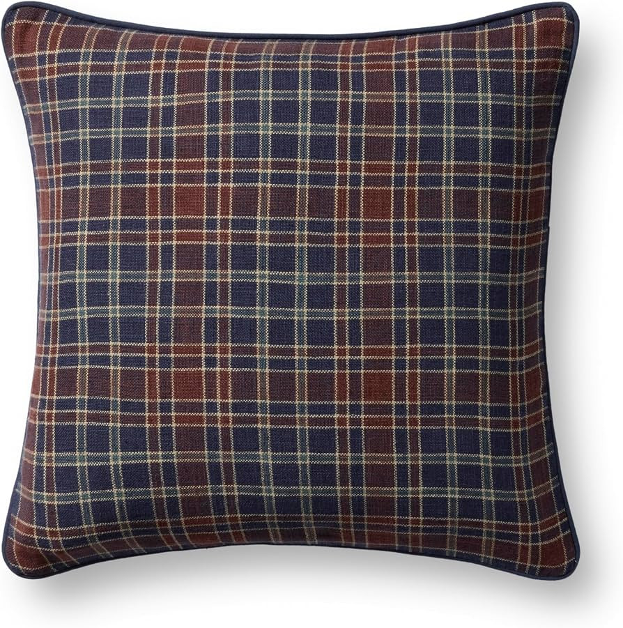 Loloi Chris Loves Julia Alder Brick/Navy Cover Only Pillow | Amazon (US)