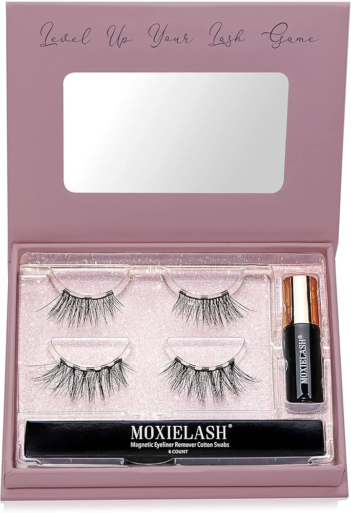 MoxieLash Magnetic Eyelashes with Eyeliner Kit - Essentials Kit Vol 2 - Natural Looking False Eye... | Amazon (US)
