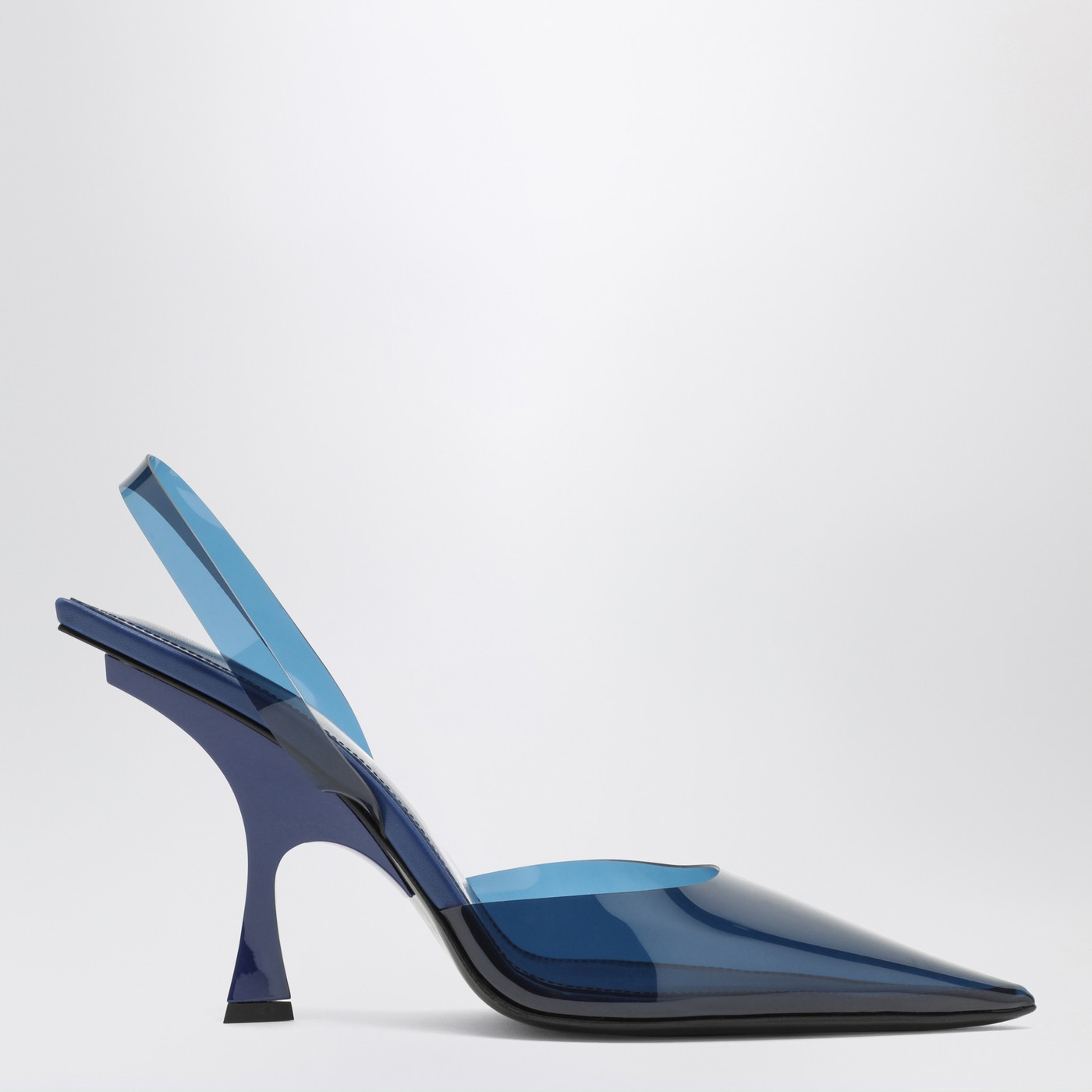 Electric blue PVC slingback | The Double F