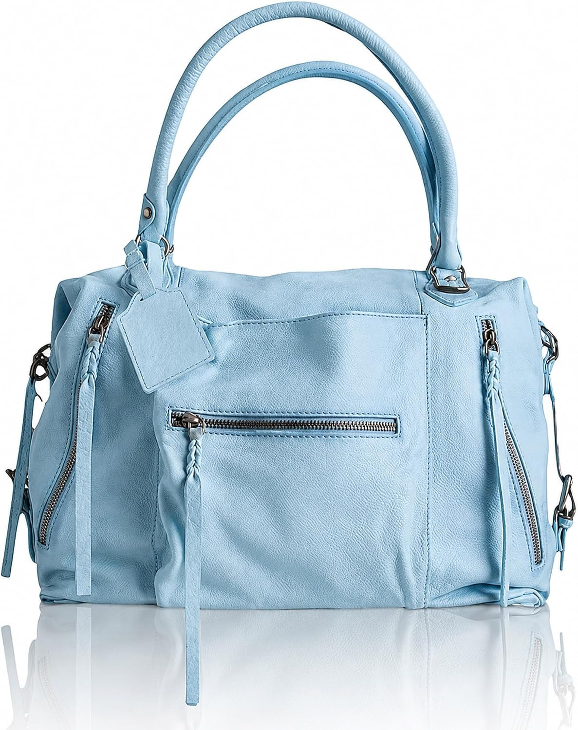 Women's Large Tote Bag City Tote Bag Purse with Zipper Women Vegan Leather Hobo Handbags with Adjustable Strap | Amazon (US)