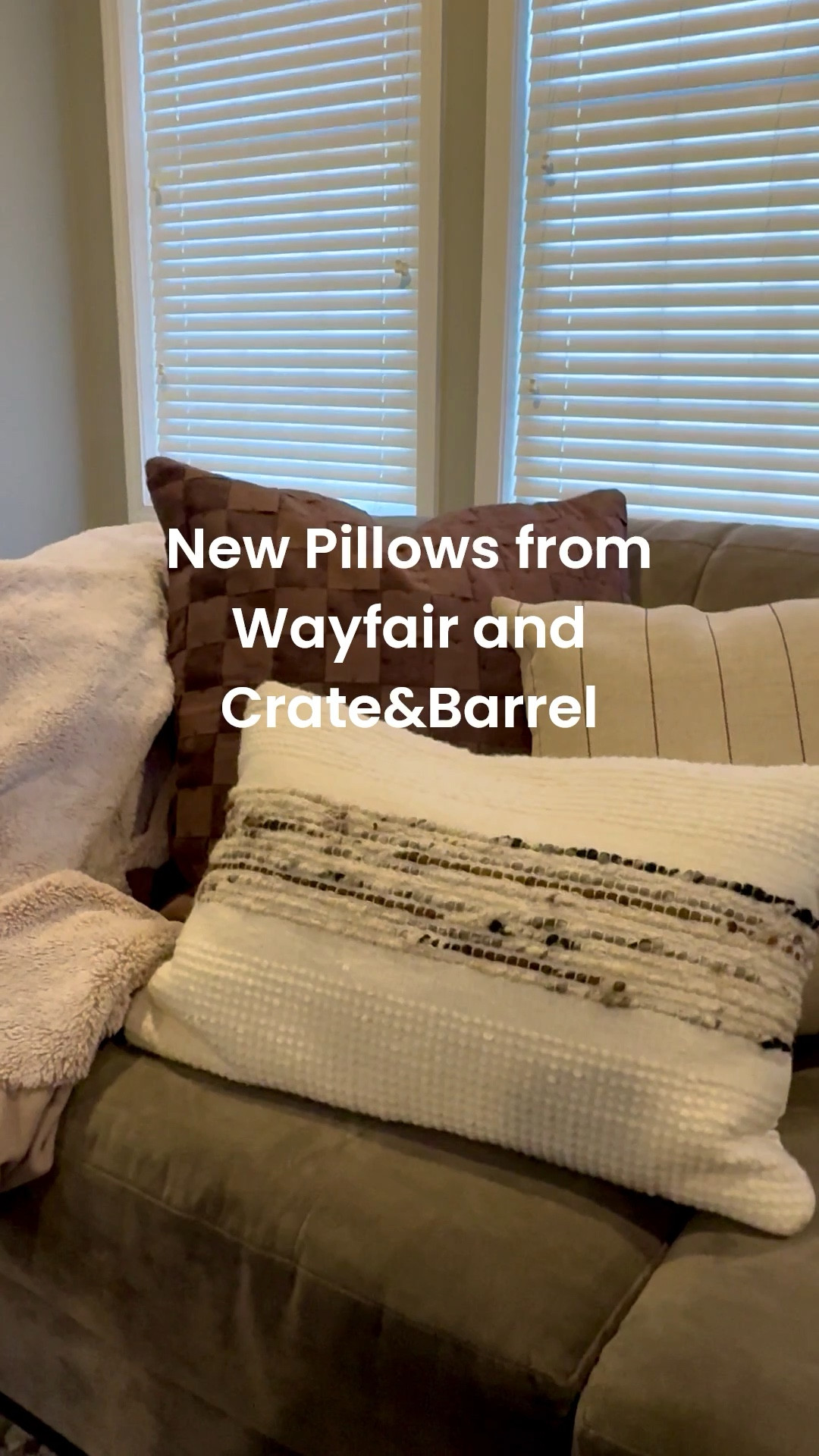 New throw pillows from Wayfair and Crate & Barrel 

Brown pillow
Tan pillow
Striped pillow
Modern mountain home

#LTKFindsUnder50 #LTKHome #LTKSaleAlert