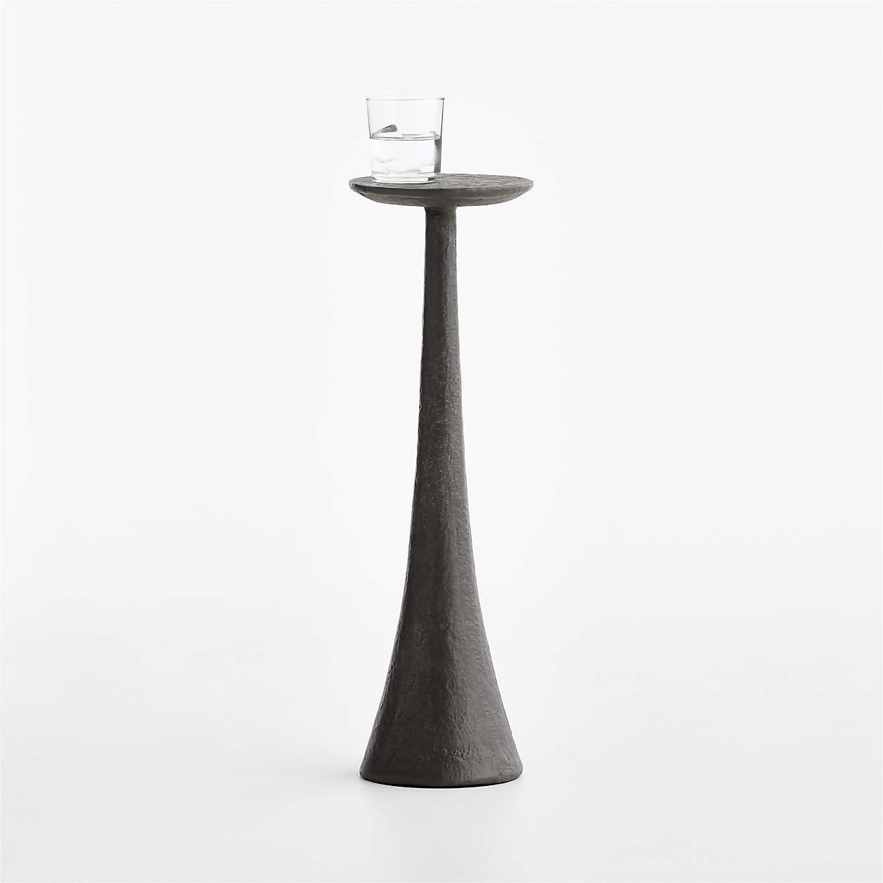 Obsidian Cast Aluminum 8" Drink Table | Crate & Barrel | Crate & Barrel