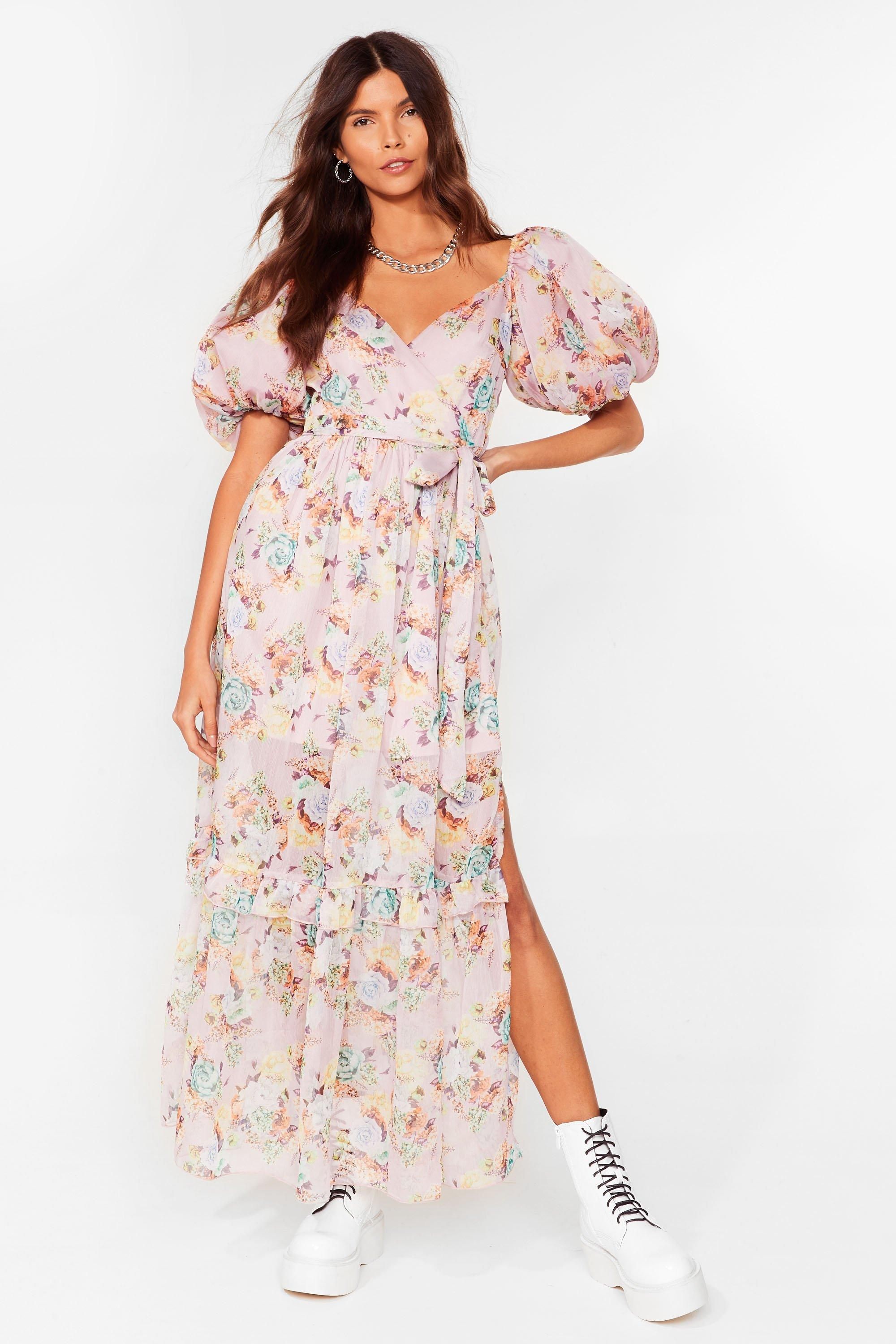 Womens Oh What a Feelin' Floral Maxi Dress - Pale Pink | NastyGal (US & CA)
