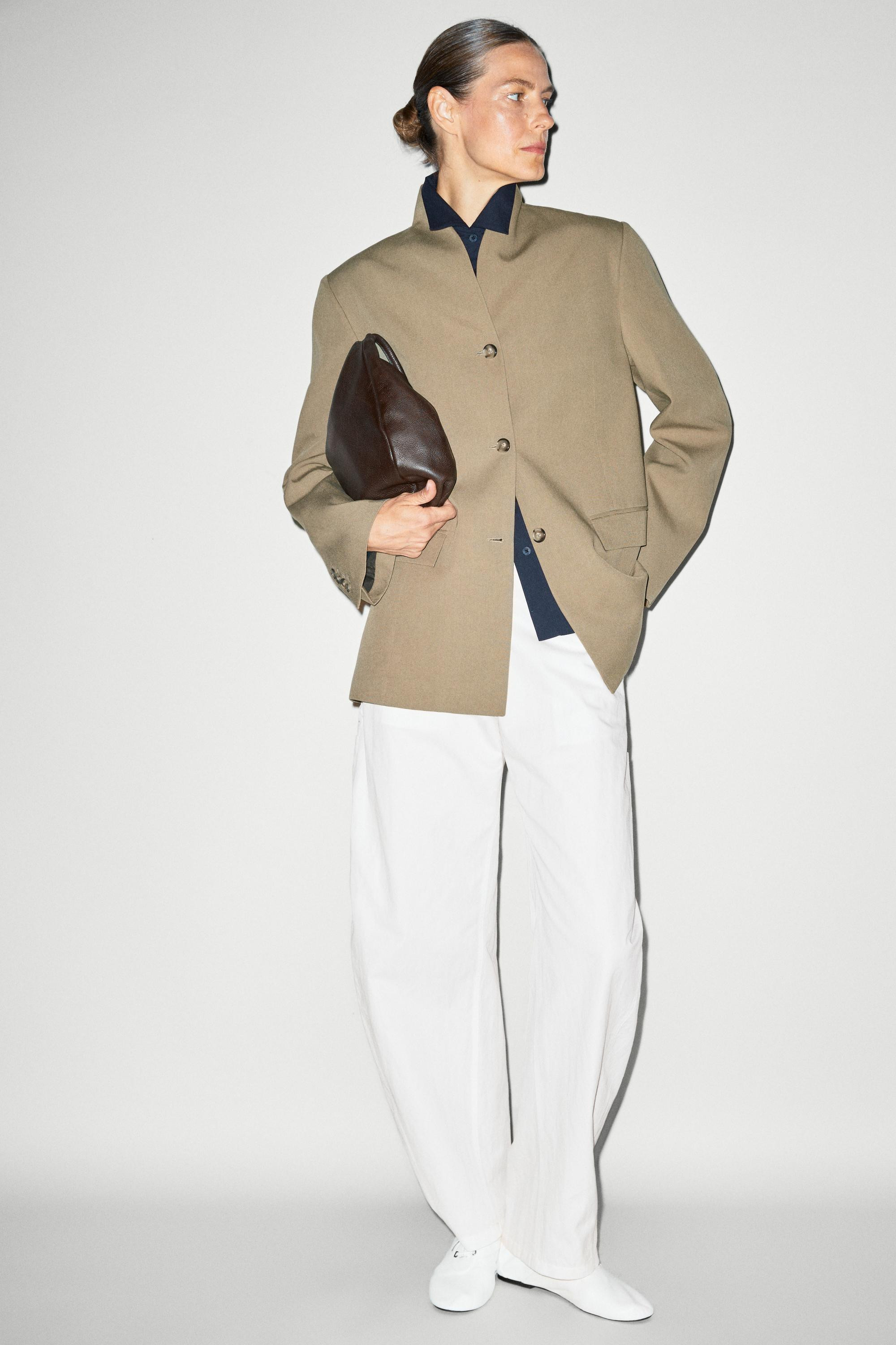 Stand collar blazer | Massimo Dutti UK
