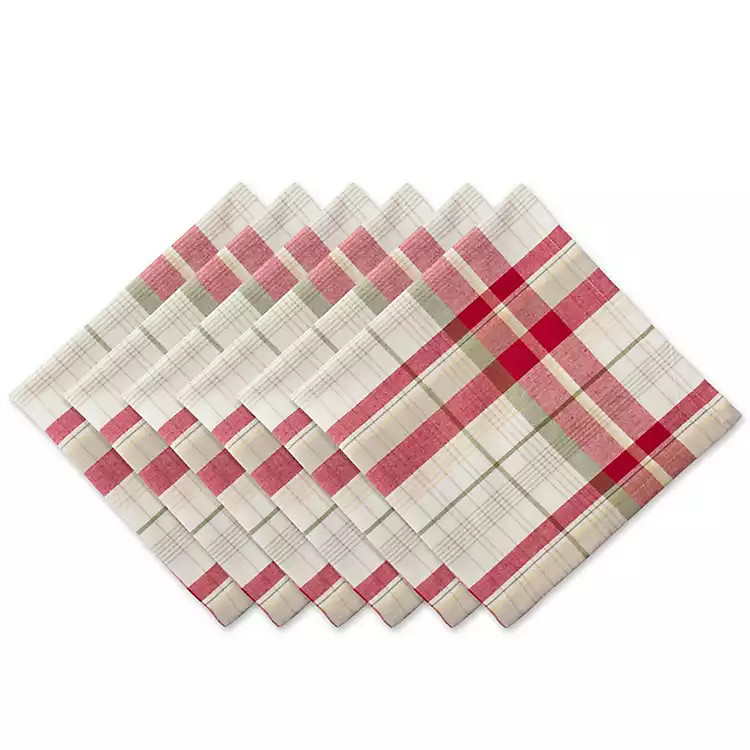 Christmas Orchard Plaid Napkins, Set of 6 | Kirklands