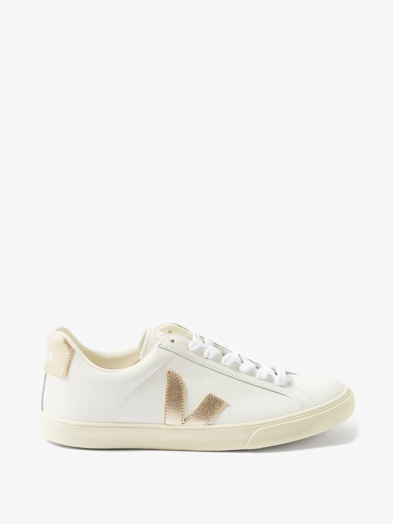 Esplar V-logo leather trainers | Veja | Matches (US)