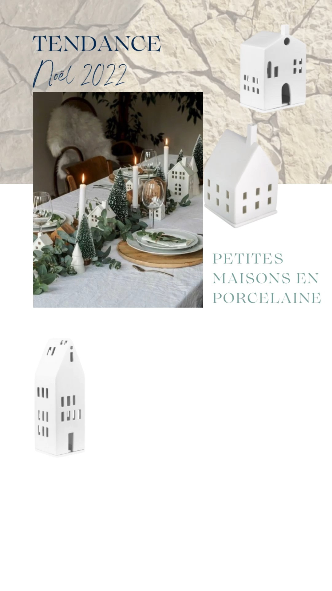 Tendance pour la décoration de Noël 2022 : 
La petite maison en porcelaine 

#noel #noel2022 #decoration #decorationdefete 

#LTKhome #LTKSeasonal #LTKeurope