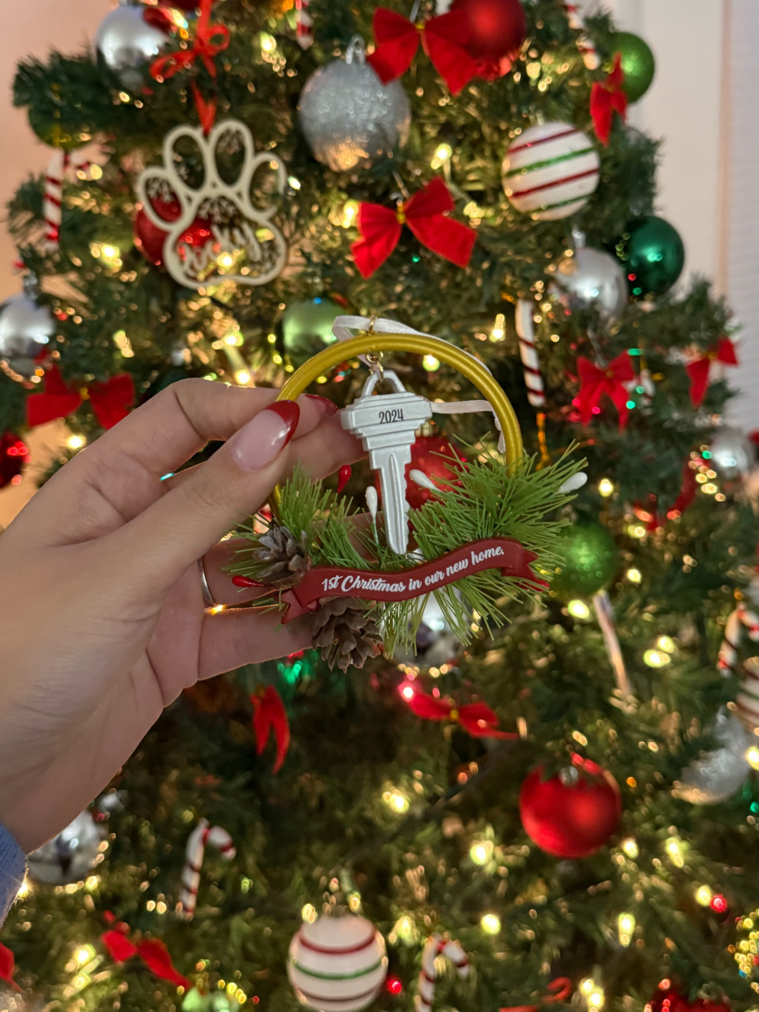 Jare’s grandma got us this ornament as a present!!! We love it!! Sooo cute 😍😍 #christmastree #christmasornament #ornament #hallmarkfirsthome #newhome 

#LTKHoliday #LTKSeasonal #LTKHome
