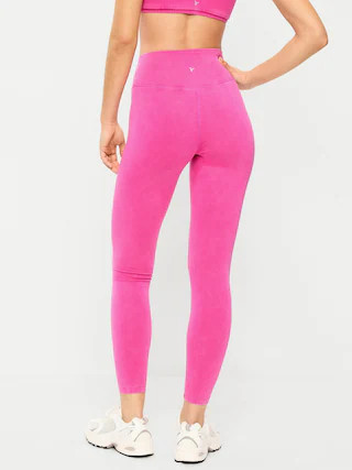 High-Waisted PowerChill 7/8 Cotton Leggings | Old Navy (US)