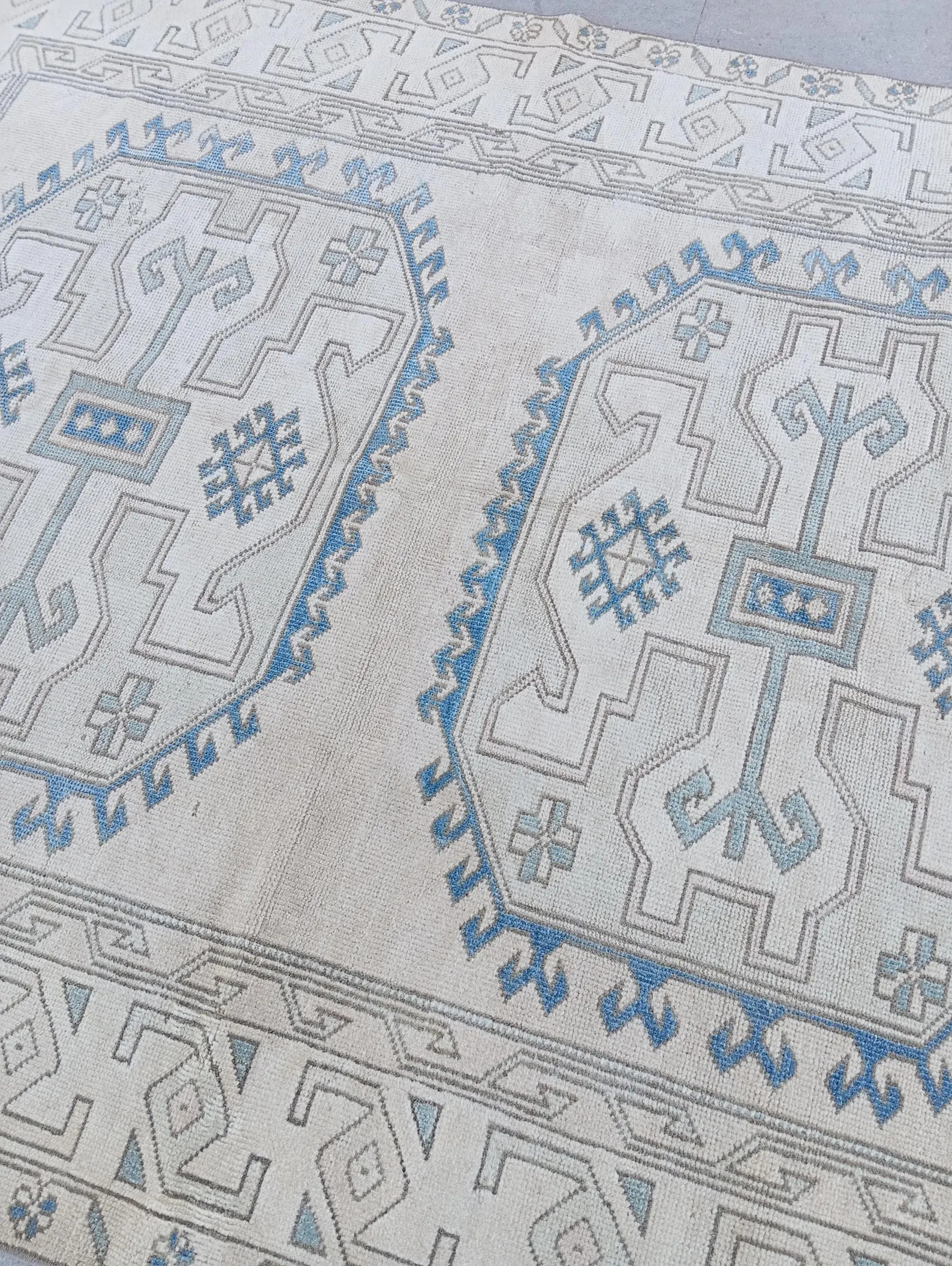 Turkish Rug 5x7, Handmade Area Rug, Vintage Oushak Rug, Neutral Turkish Rug, Muted Oushak Rug, Ki... | Etsy (US)