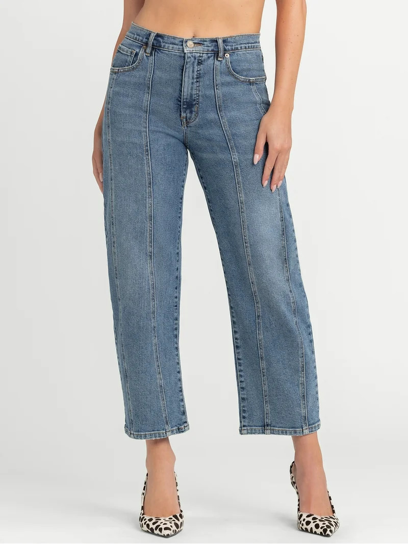 Jessica Simpson Women's and Women's Plus Myrtle Barrel Leg Jeans, Sizes 2-24W | Walmart (US)
