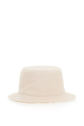 RUSLAN BAGINSKIY TWILL BUCKET HAT WITH PEARLS AND SHELLS S Beige, White Cotton | Residenza725 US