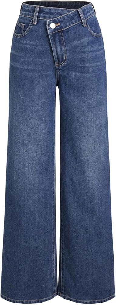 CIDER Denim High Waist Pocket Wide Leg Jeans | Amazon (US)