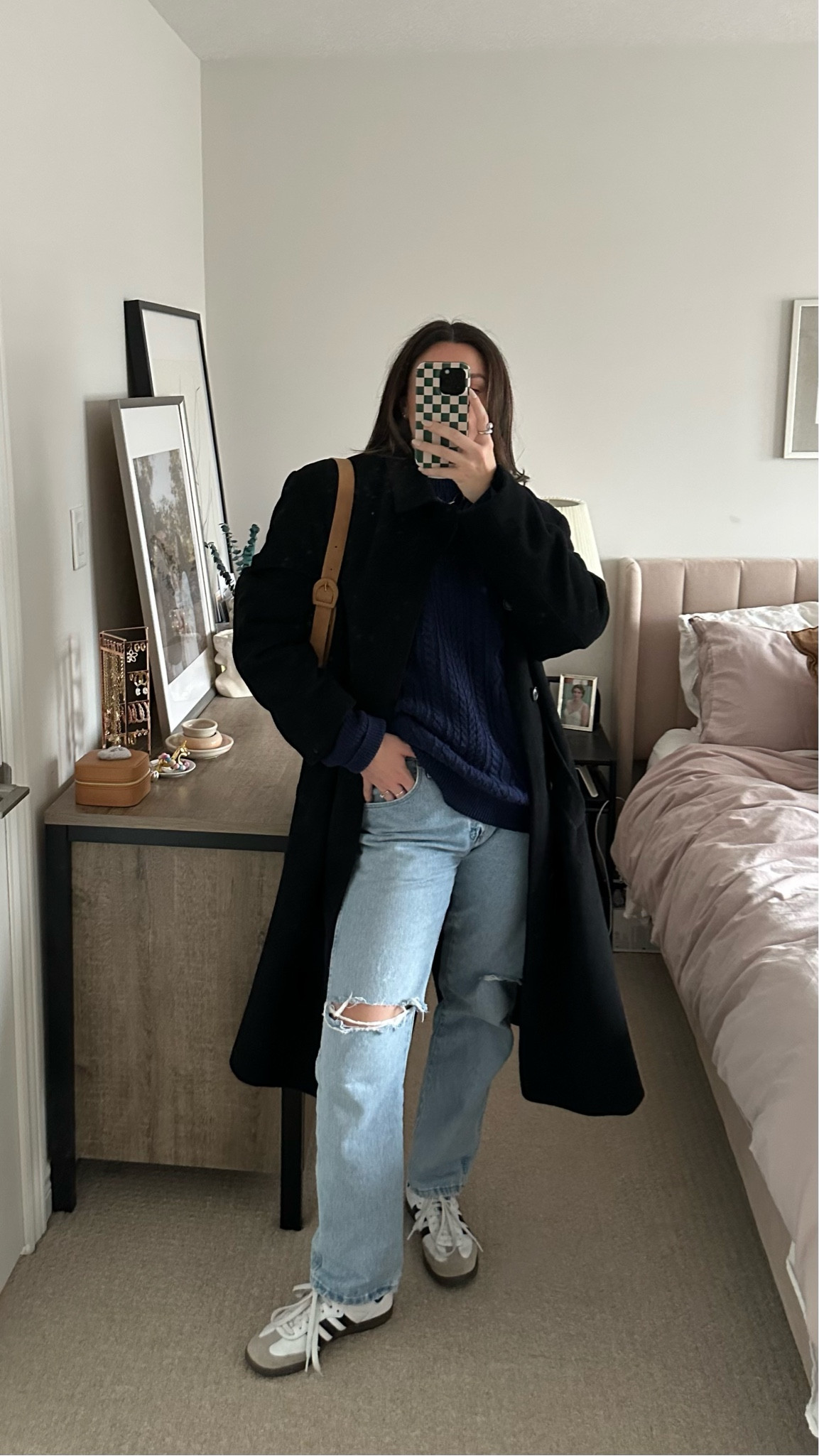 Billy crystal fall, navy sweater, cable knit sweater, wool coat, brown suede bag, winter capsule wardrobe styling

#LTKcanada #LTKstyletip #LTKwinter