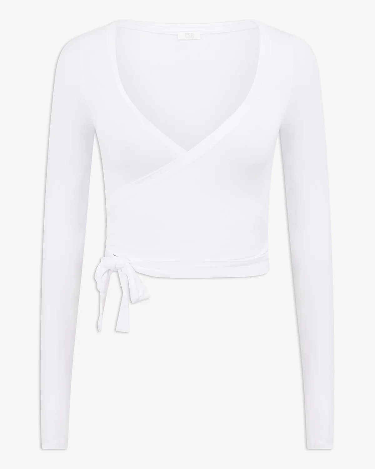 Ballet Wrap Top | White | Crop Shop Boutique US