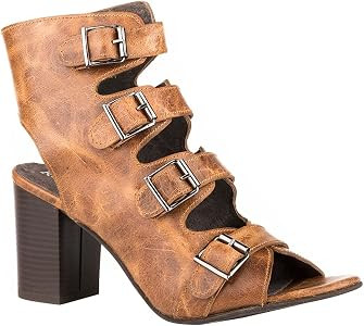 ROPER Womens Milo Gladiator Block Casual Sandals Casual High Heel 3" & Up - Brown | Amazon (US)
