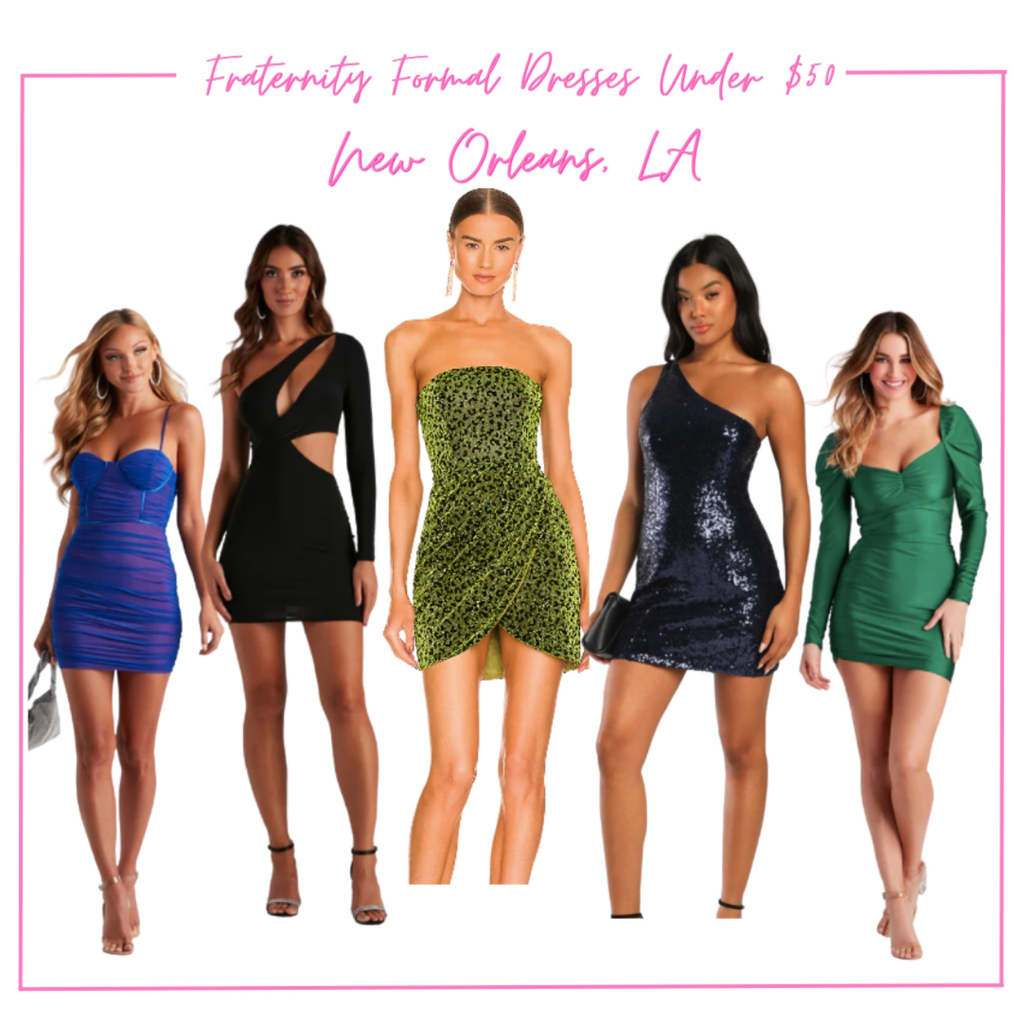 Fraternity formal dresses for New Orleans, LA! All under $50! 

#LTKstyletip #LTKunder50 #LTKsalealert