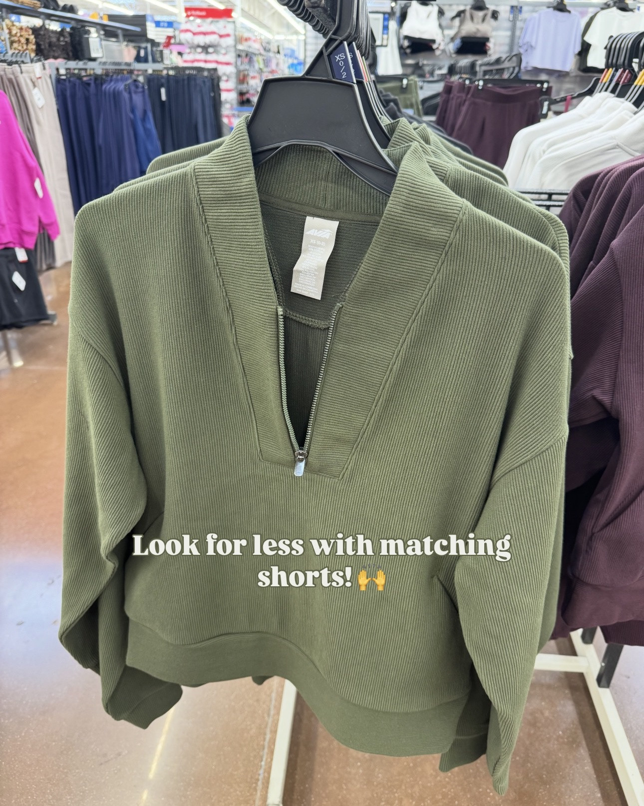 Walmart ✨ Avia Women's and Women's Plus Ribbed Ottoman Quarter Zip Sweatshirt, Sizes XS-4X / Avia Women's and Women's Plus Ribbed Ottoman Lounge Shorts, 4.25'' Inseam, Sizes XS-4X

#LTKgrwm #LTKActive #LTKootd