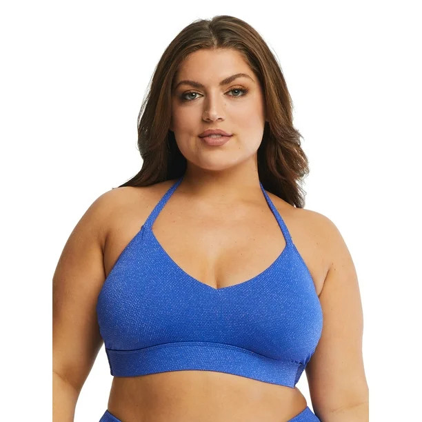 Time and Tru Women's Halter Bralette Bikini Top - Walmart.com | Walmart (US)