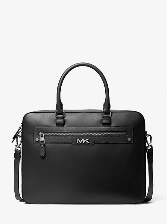 Varick Large Leather Briefcase | Michael Kors CA