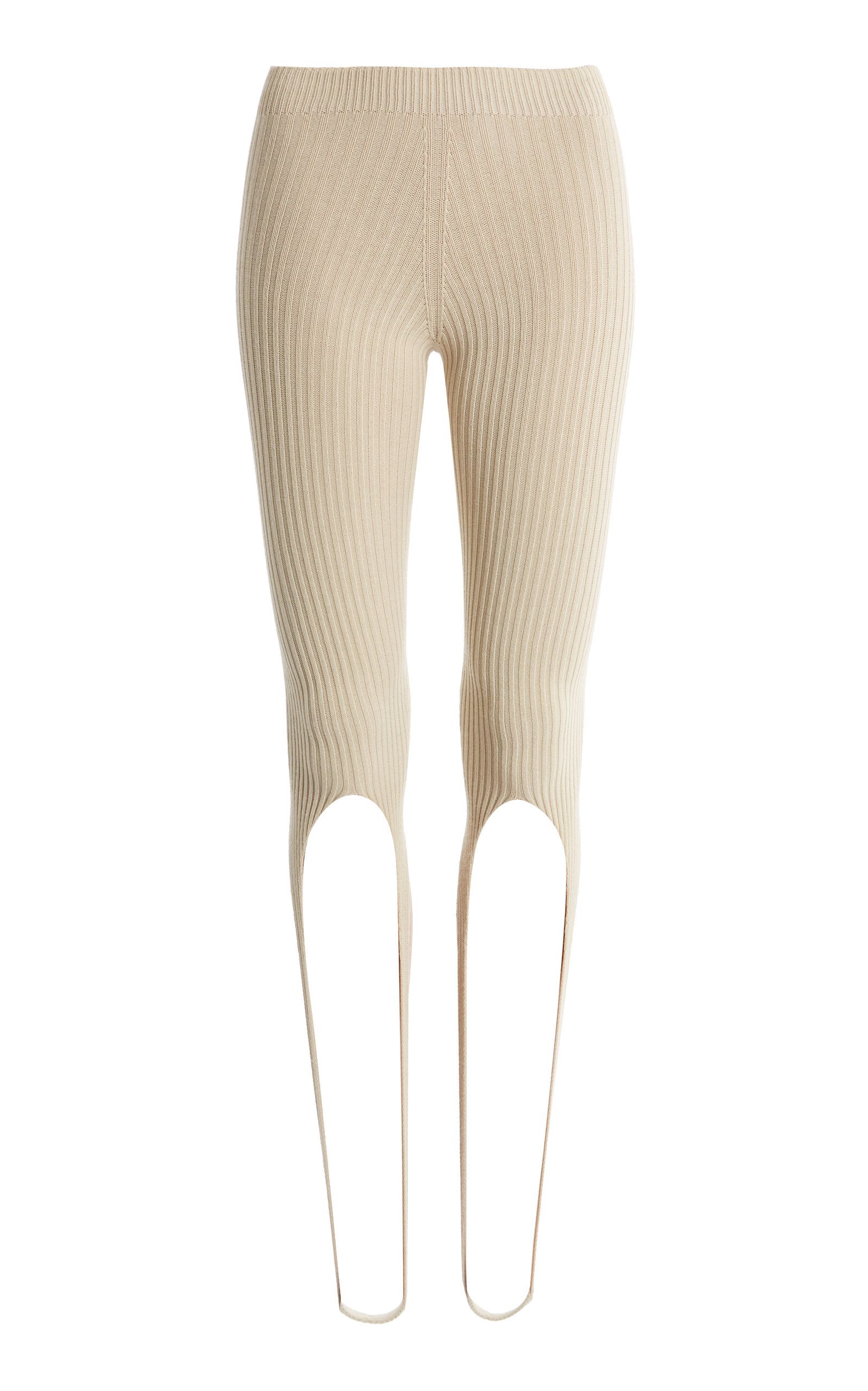 Jacquemus Albi Ribbed-Knit Stirrup Pants | Moda Operandi Global