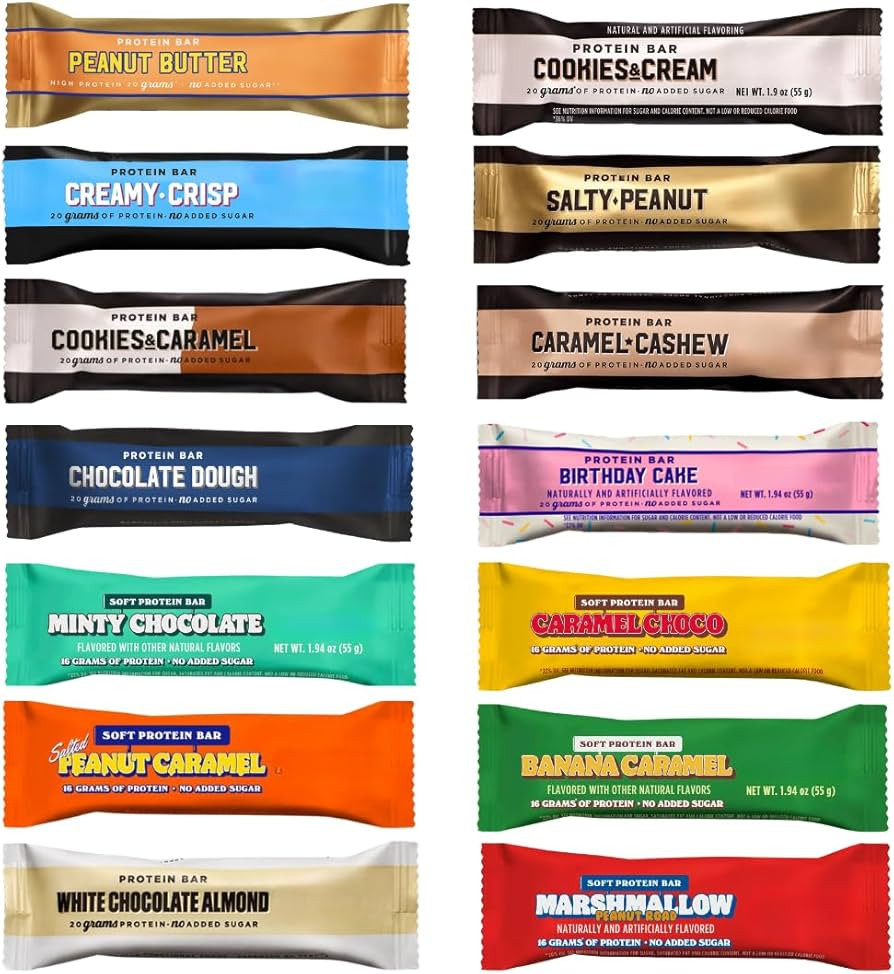 BarebeIIs-Protein Bars Variety Pack Sampler - ALL 12 FLAVORS - Protein Snacks with 20g of Protein... | Amazon (US)