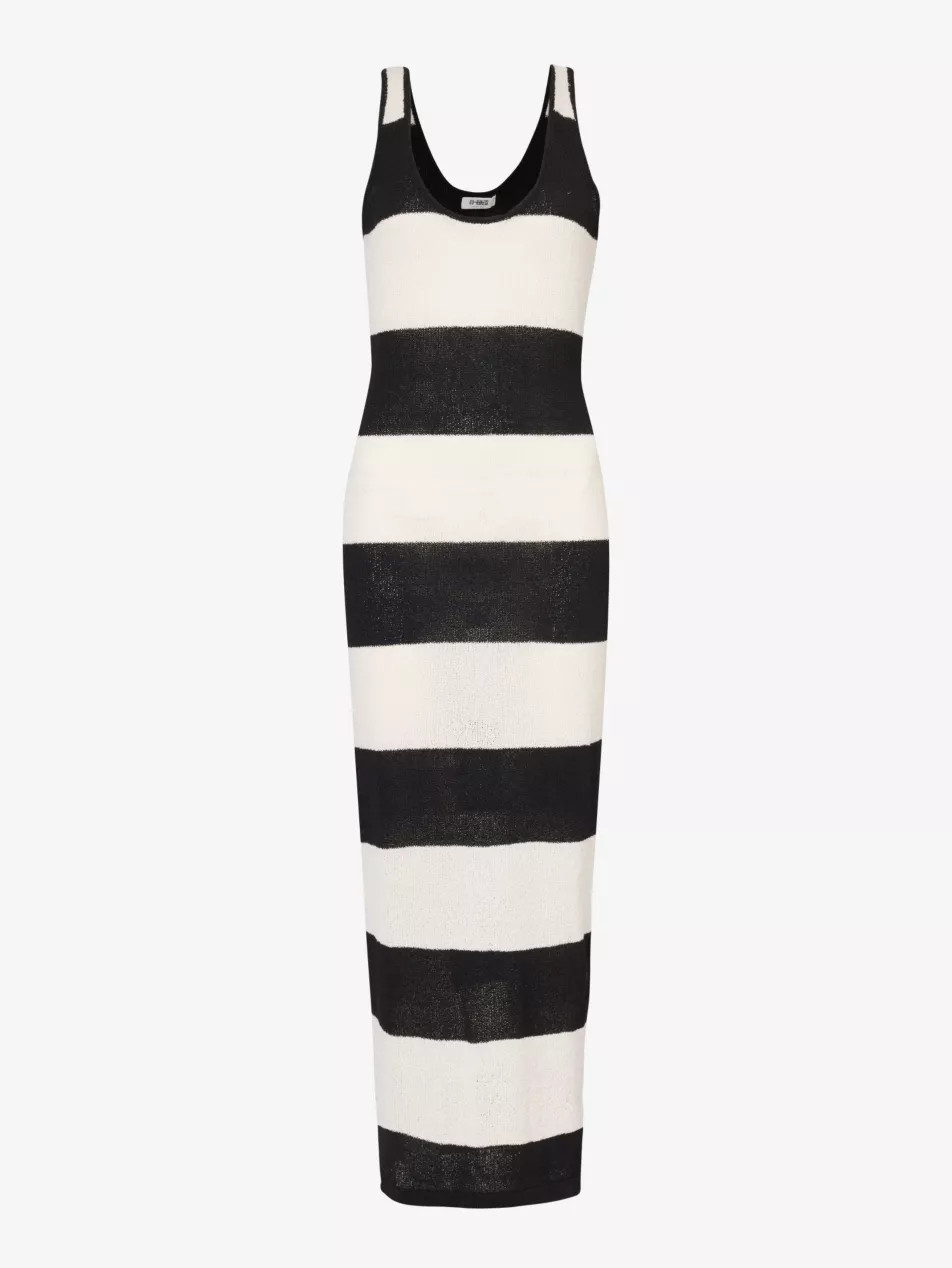 Tulum stripe-pattern woven maxi dress | Selfridges
