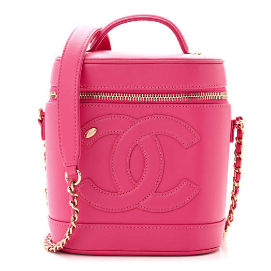 Lambskin Timeless Vanity Cosmetic Case Pink | FASHIONPHILE (US)