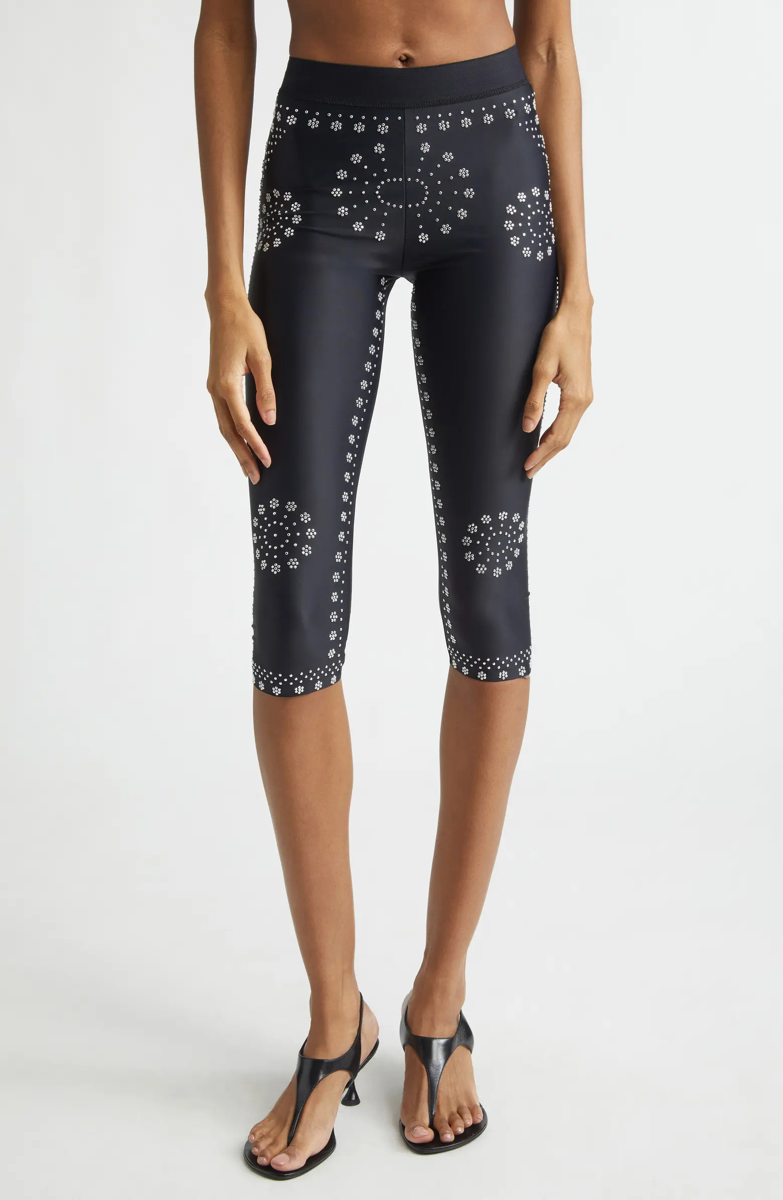 Mantra Print Cycling Capri Leggings | Nordstrom