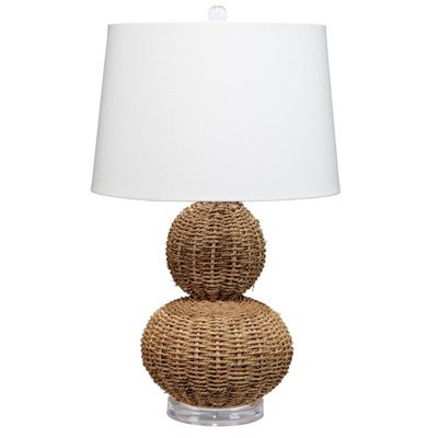 Arliss Seagrass Table Lamp Brown - Splendor Home: Rustic Linen Shade, UL Listed, 3-Way Switch | Target