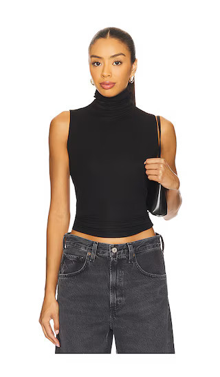 Vince Sleeveless Turtleneck Top in Black. - size S | Revolve Clothing (Global)