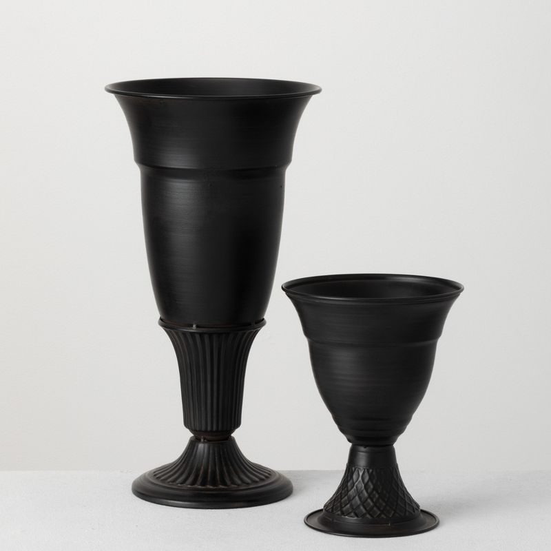 Sullivans Set of 2 Urn Vase 10"H & 17.25"H Black | Target