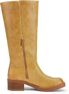 DREAM PAIRS Womens Knee High Boots Square Toe Platform Chunky Block Heel Banana Campus Boots for ... | Amazon (US)